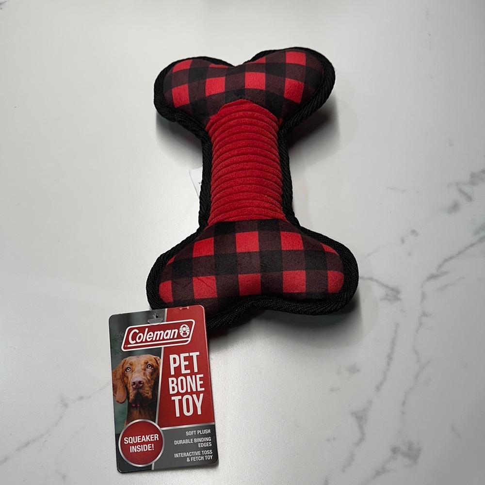 Coleman Checkered Red and Black Dog Toy - Picture 2 of 5